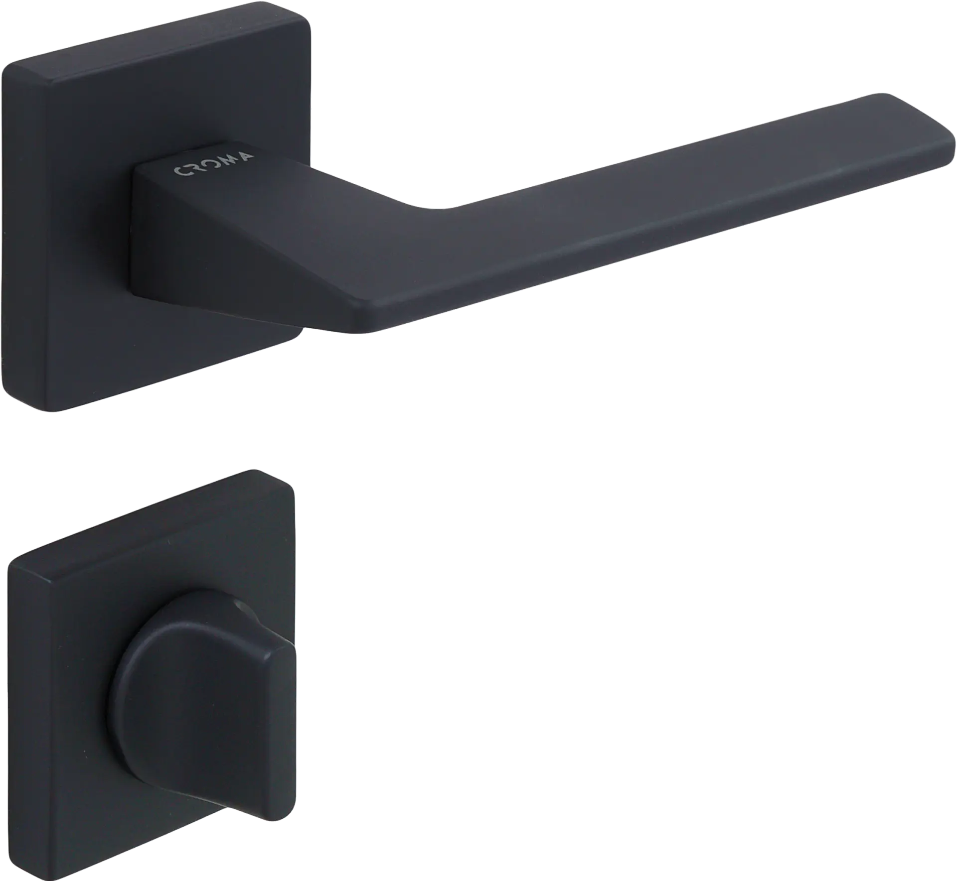 Çebi 1106-9186 Via-S Croma Kapı Kolu PC24 (Mat Siyah) - WC