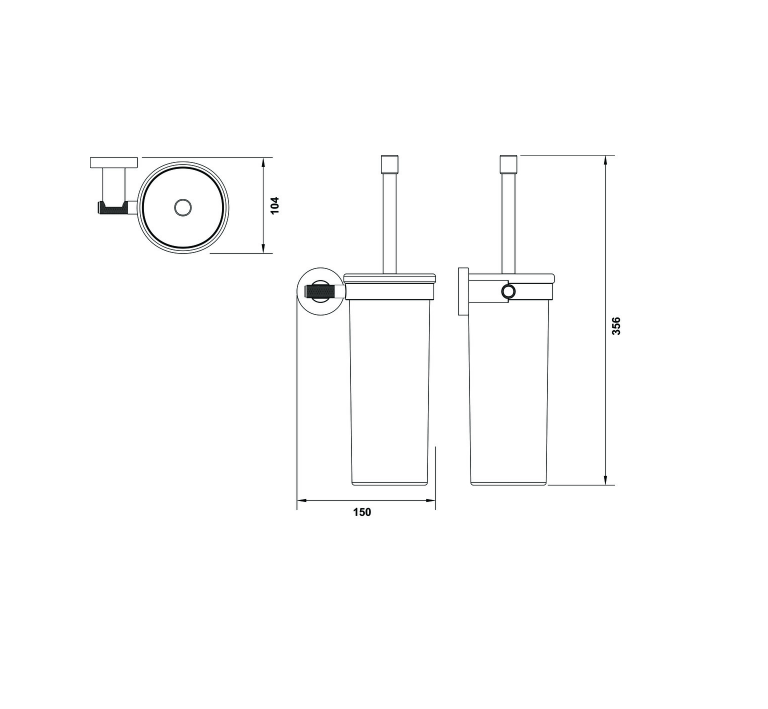 Duvara Monte Tuvalet Fırçalık, VERONA