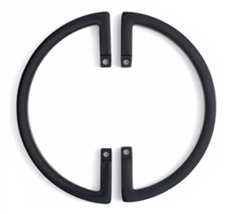 System 4700 Siyah Alt Taban Yarım Kulp 128 mm (SY4700 0128 AL6)