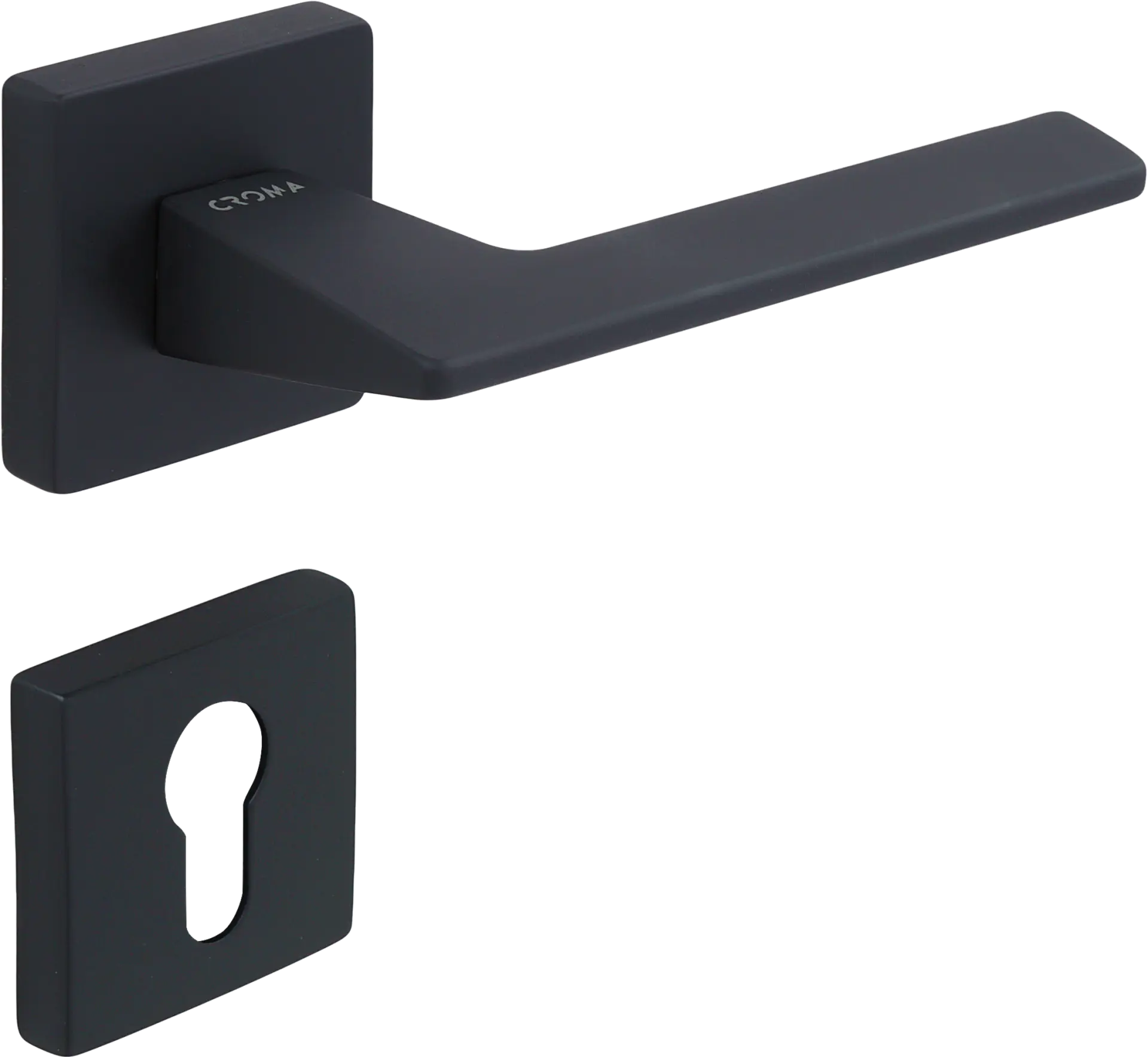 Çebi 1106-9186 Via-S Croma Kapı Kolu PC24 (Mat Siyah) - Yale