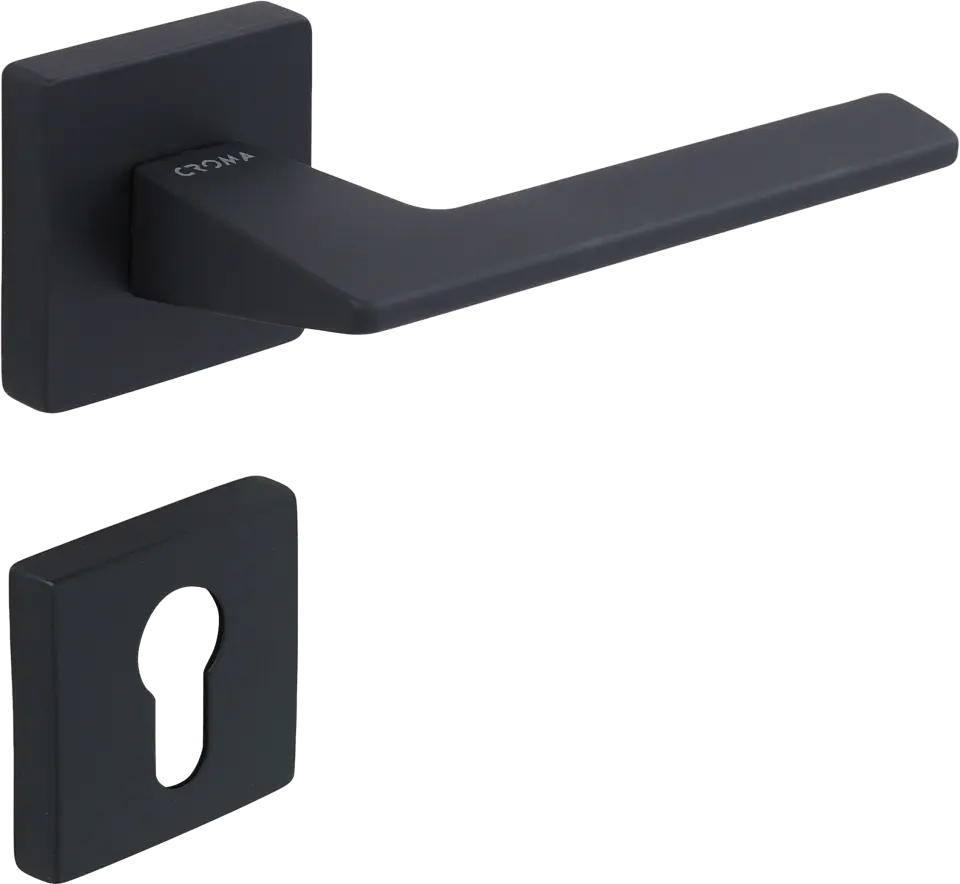Çebi 1106-9186 Via-S Croma Kapı Kolu PC24 (Mat Siyah) - Yale