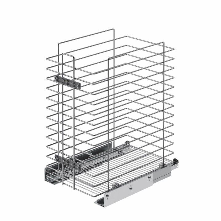 Gizli Raylı Çamaşır Sepeti 350 mm Crom