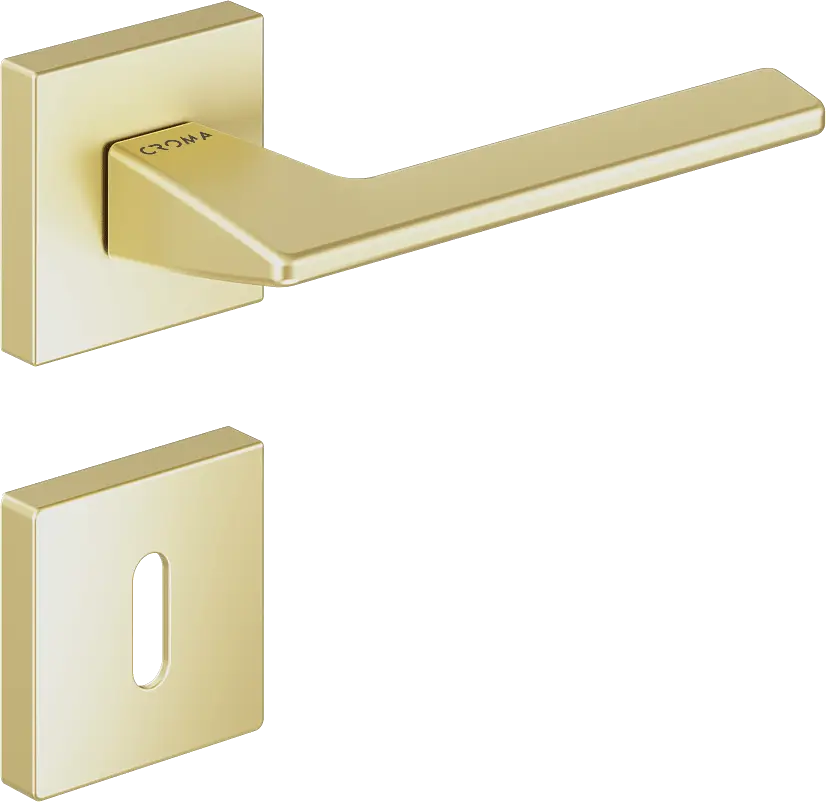 Çebi 1106-9186 Via-S Croma Kapı Kolu PC35 (Mat Pirinç) - Oda