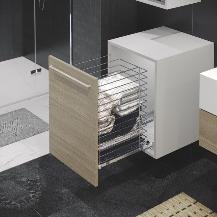 Gizli Raylı Çamaşır Sepeti 300 mm