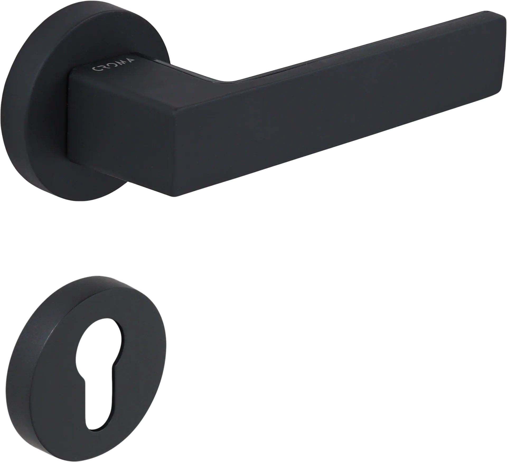 Çebi 1103-9188 Zera Croma Kapı Kolu PC24 (Mat Siyah) - Yale