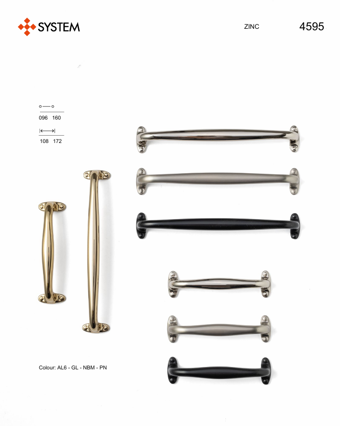 System 4595 Saten Renk Klasik Kulp
