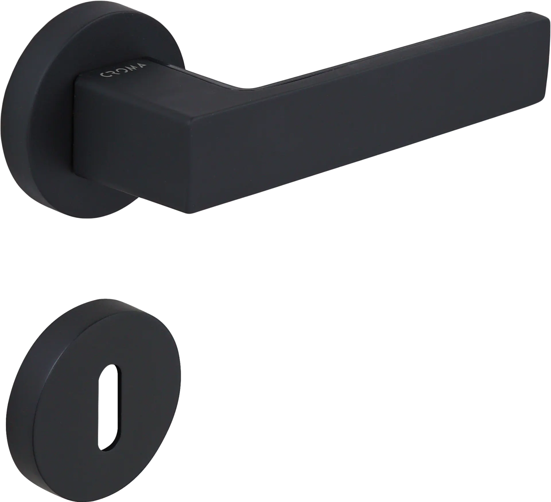 Çebi 1103-9188 Zera Croma Kapı Kolu PC24 (Mat Siyah) - Oda