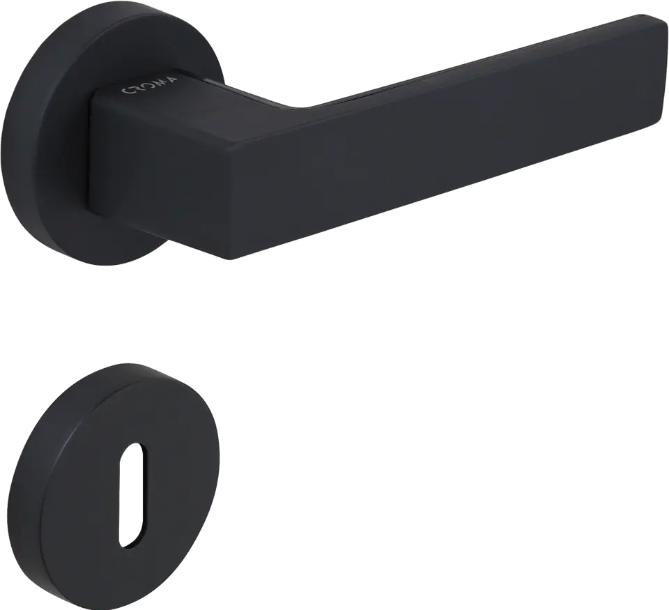Çebi 1103-9188 Zera Croma Kapı Kolu PC24 (Mat Siyah) - Oda