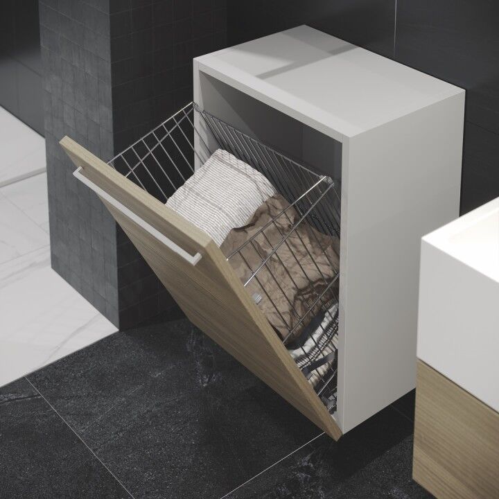 Kapağa Monte Demonte Çamaşır Sepeti 300 mm Crom