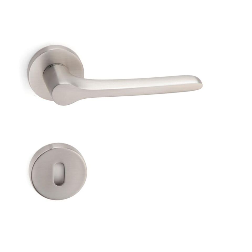 System METIS Rozetli Kapı Kolu Nikel Saten Renk (HA174RO12 NB)