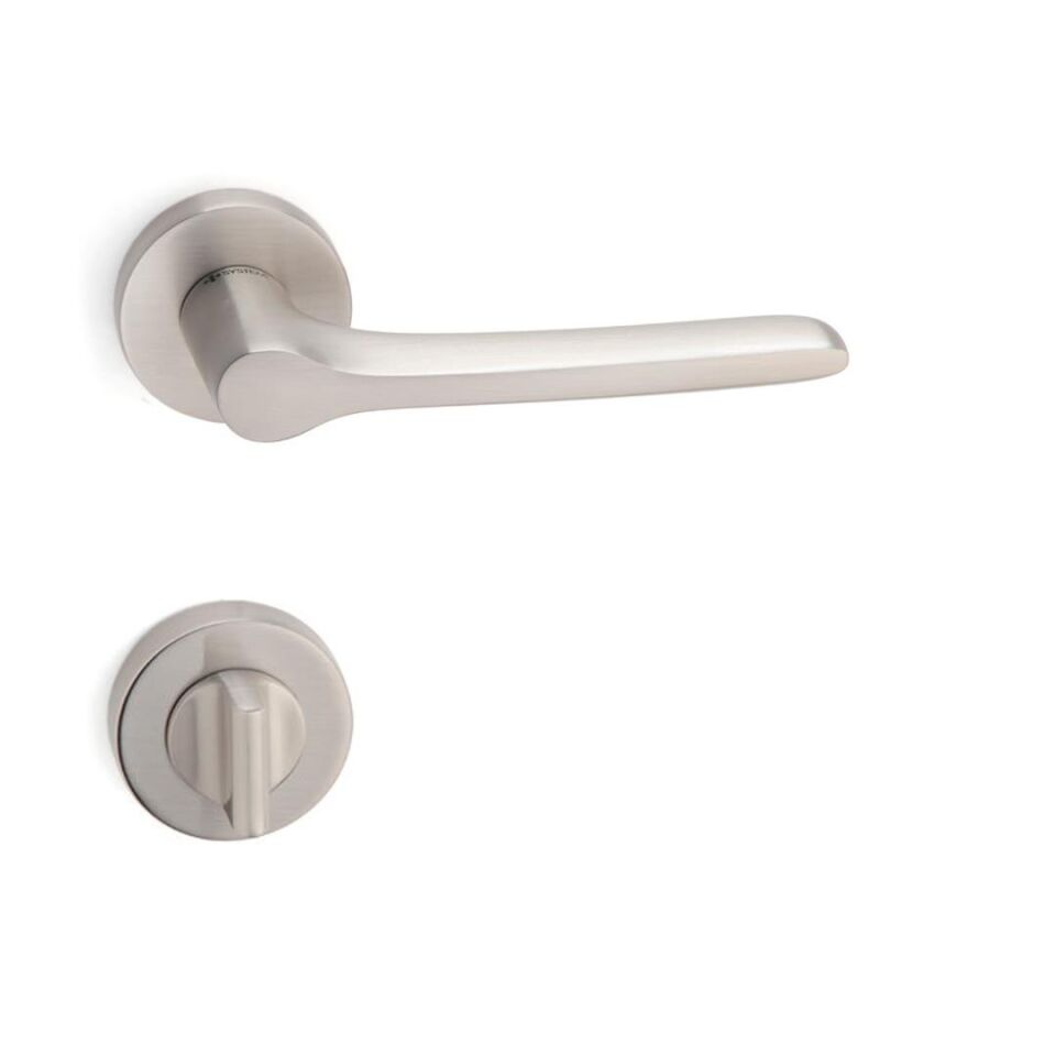 System METIS Rozetli Kapı Kolu Nikel Saten Renk (HA174RO12 NB)