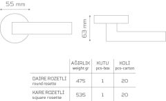 ALİZE-989 Rozetli Kapı Kolu
