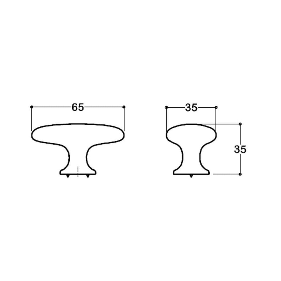 System 8 mm Antik Renk Tek Delikli Düğme Kulp (SY4322 0008 ABM)