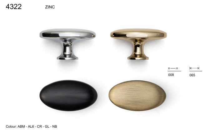 System 8 mm Antik Renk Tek Delikli Düğme Kulp (SY4322 0008 ABM)