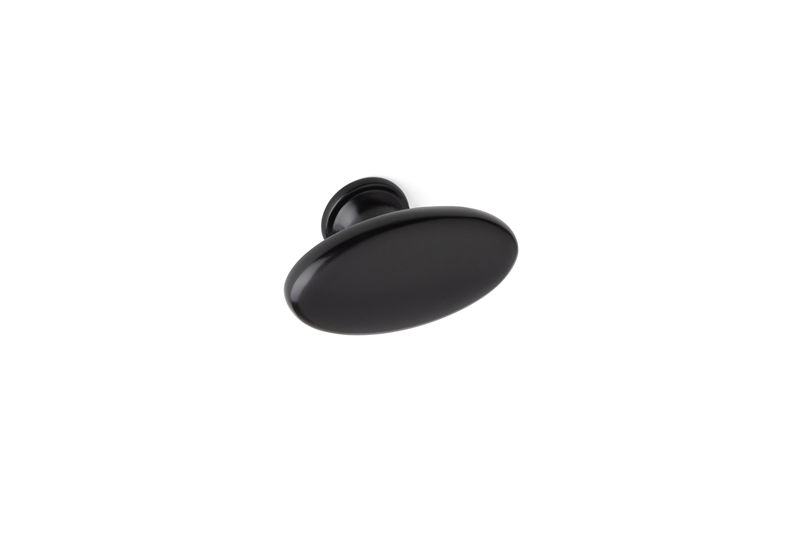 System 8 mm Siyah Renk Tek Delikli Düğme Kulp (SY4322 0008 AL6)