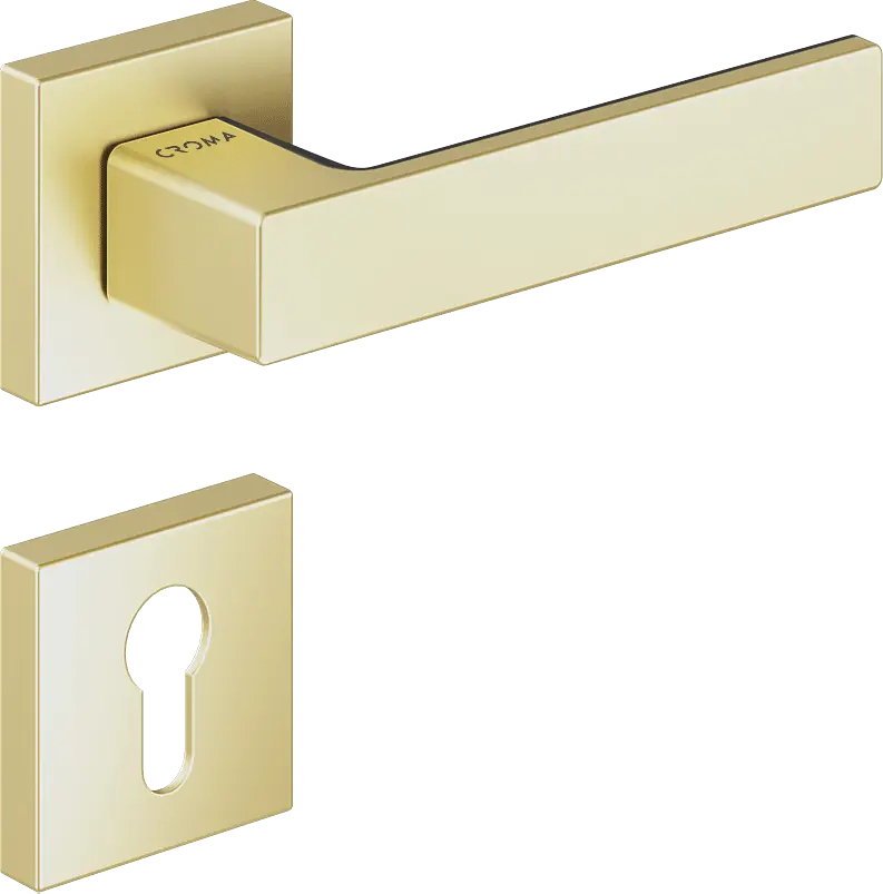 Çebi 1103-9186 Zera-S Croma Kapı Kolu PC35 (Mat Pirinç) - Yale