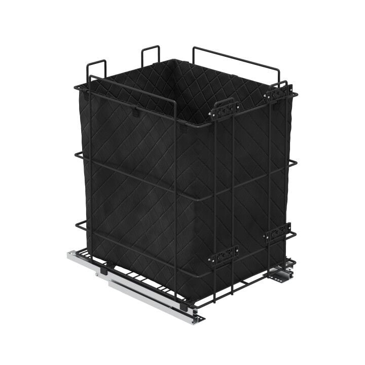 Gizli Raylı Çamaşır Sepeti 300 mm Antrasit - 450 mm