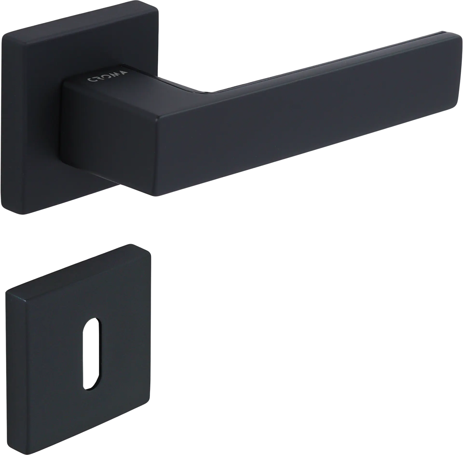 Çebi 1103-9186 Zera-S Croma Kapı Kolu PC24 (Mat Siyah) - Oda