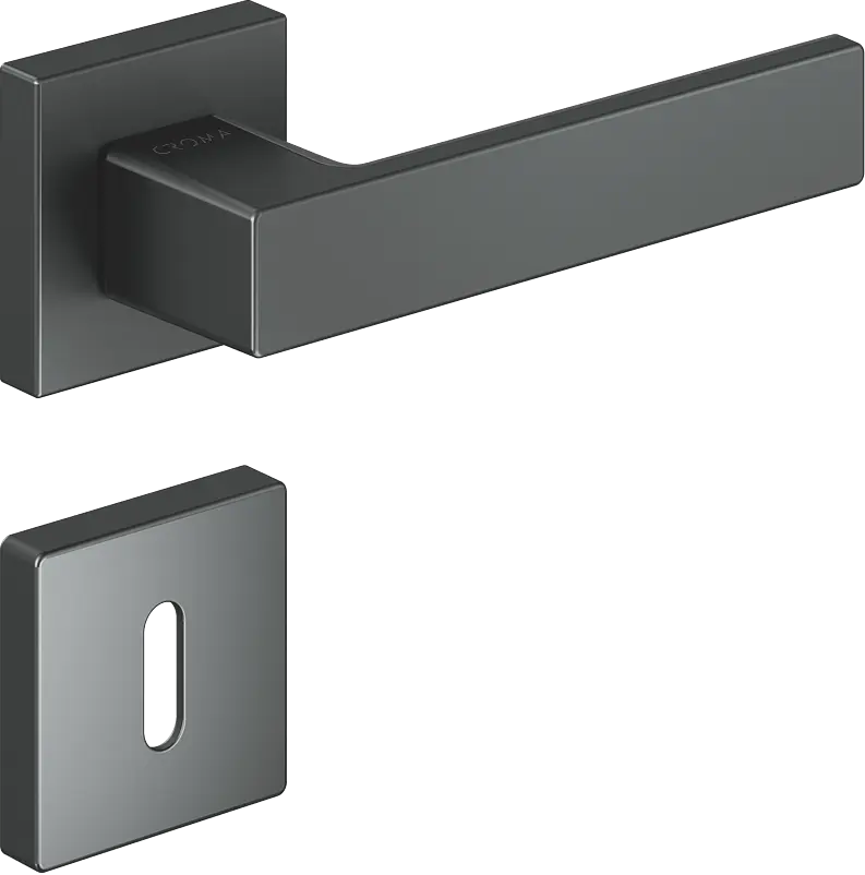 Çebi 1103-9186 Zera-S Croma Kapı Kolu PC27 (Antrasit Saten) - Oda