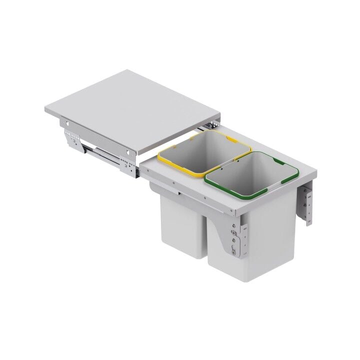 Kapağa Monte Çöp Kovası Frenli 450 mm