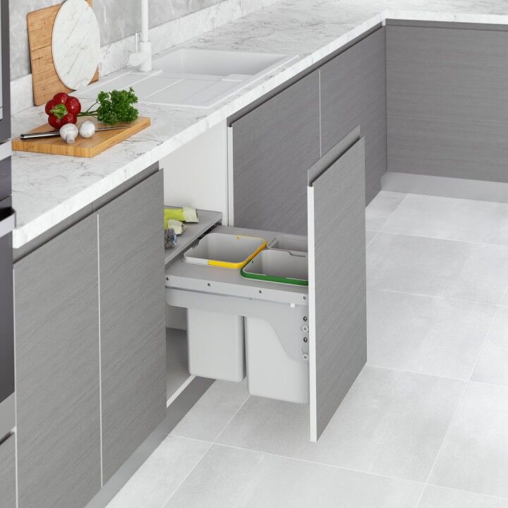 Kapağa Monte Çöp Kovası Frenli 500 mm