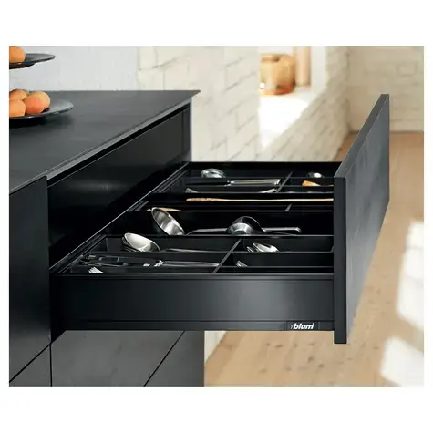 Blum Legrabox Pure M İç Çekmece 70 Kg Blumotion Karbon Siyah