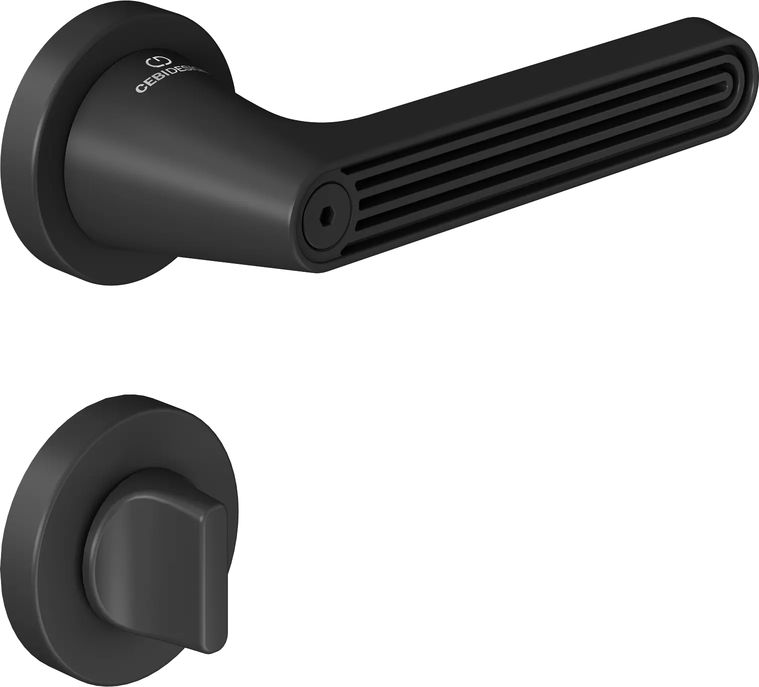 Çebi C5293 Flow Artline Kapı Kolu PC24 (Mat Siyah) - WC