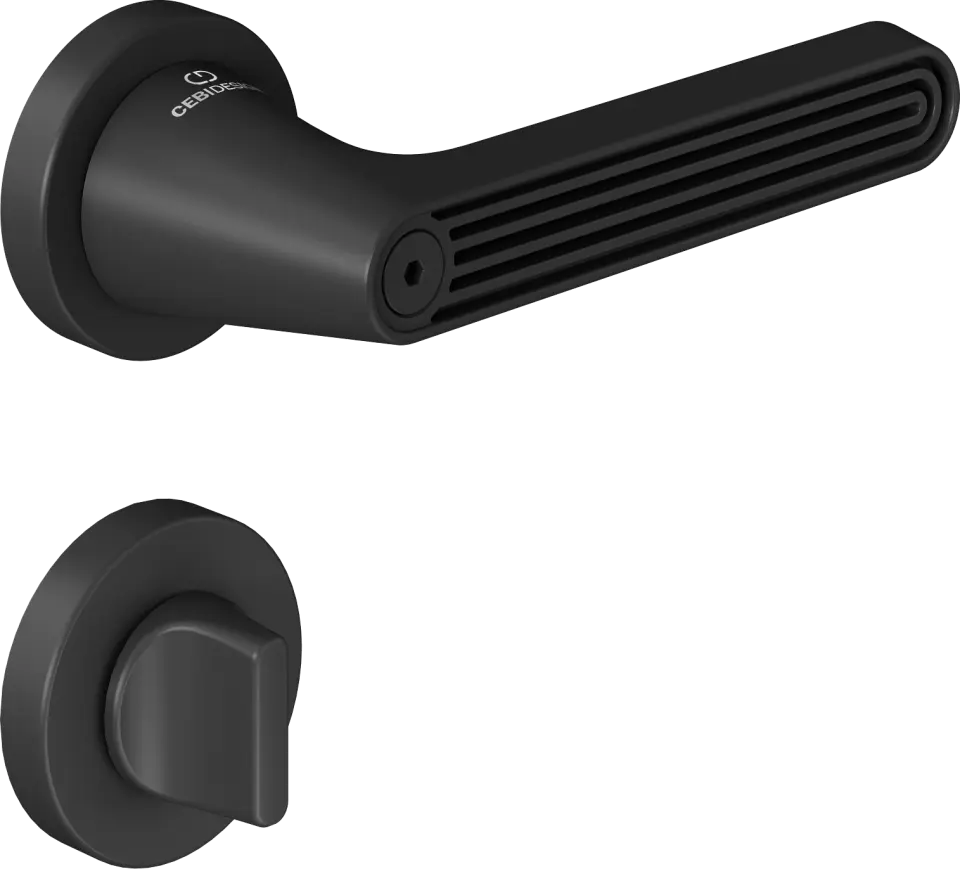 Çebi C5293 Flow Artline Kapı Kolu PC24 (Mat Siyah) - WC