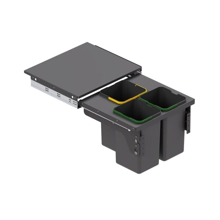 Kapağa Monte Çöp Kovası Frenli 550 mm