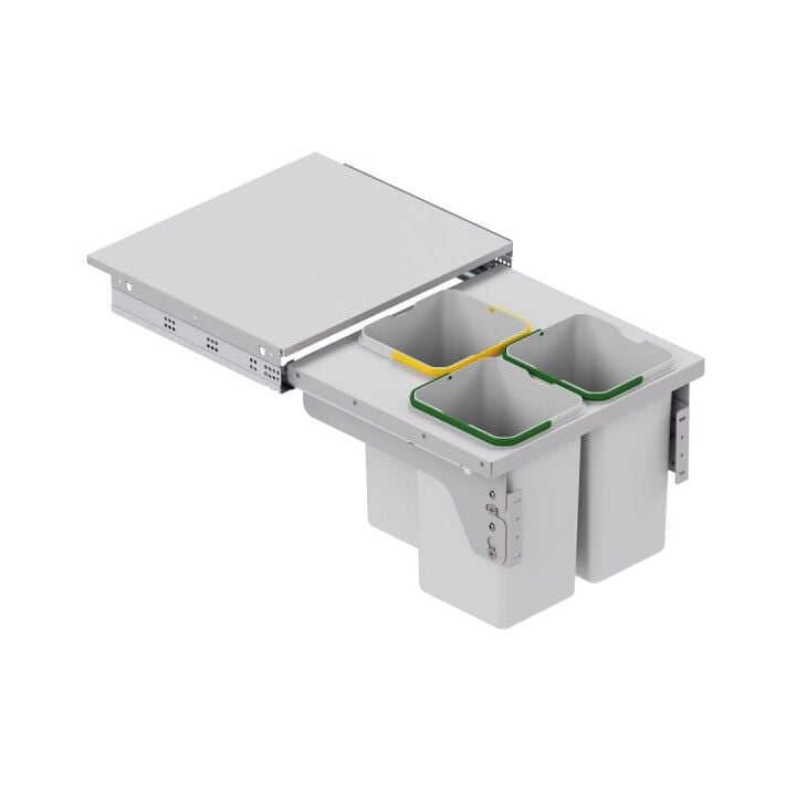 Kapağa Monte Çöp Kovası Frenli 550 mm