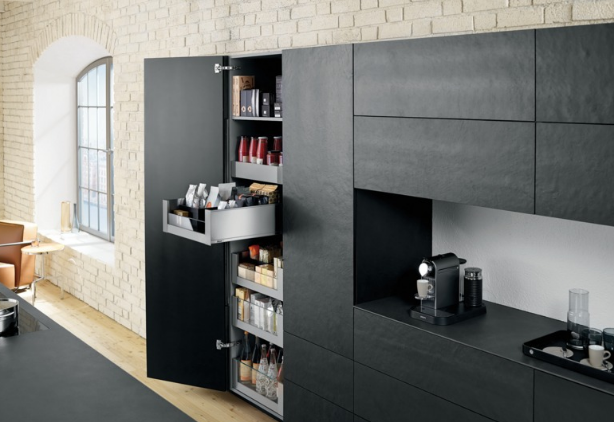 Blum Legrabox Pure C Önü Camlı İç Çekmece 40 Kg Blumotion Orion Gri