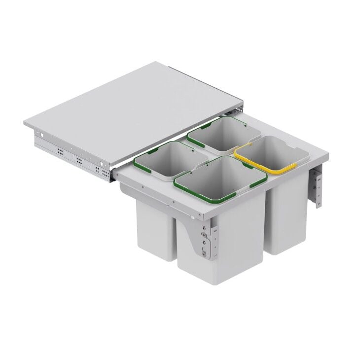 Kapağa Monte Çöp Kovası Frenli 700 mm