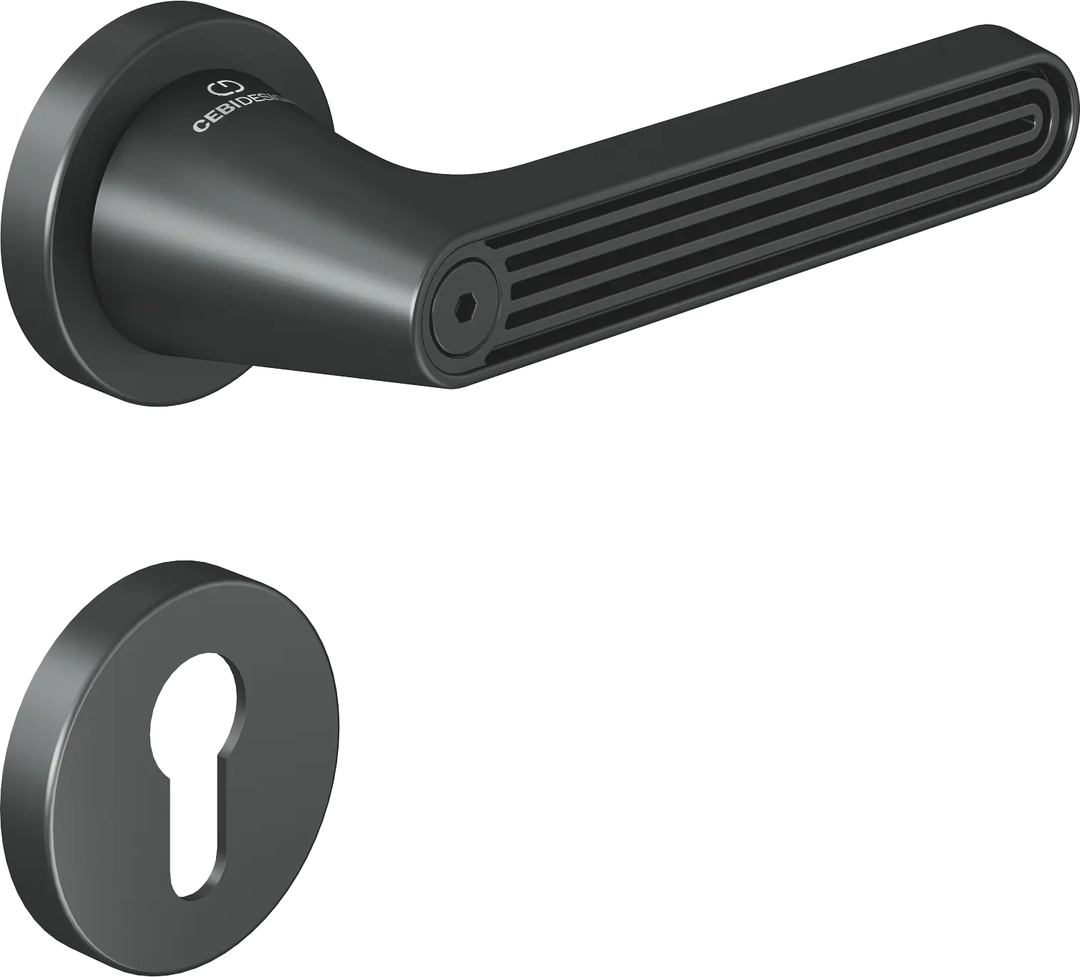 Çebi C5293 Flow Artline Kapı Kolu PC27 (Antrasit Saten) - Yale