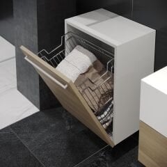 Starax Askılı Çamaşır Sepeti | 30–60 cm Kapak Uyumlu Antrasit - 450 mm