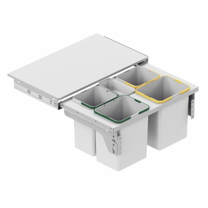 Kapağa Monte Çöp Kovası Frenli 800 mm