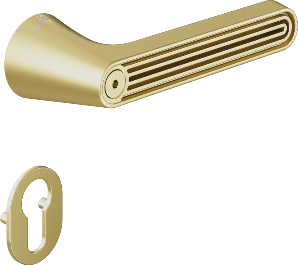 Çebi C5293 Flow Artline Kapı Kolu PC35 (Mat Pirinç) - Yale