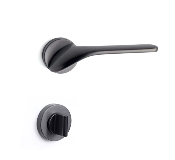 System PALMA Rozetli Kapı Kolu Füme Renk (HA154RO12 BBN) WC