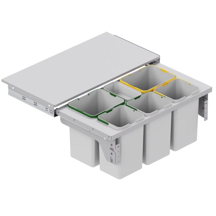 Kapağa Monte Çöp Kovası Frenli 900 mm