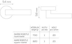 BURSA-KK128 Rozetli Kapı Kolu
