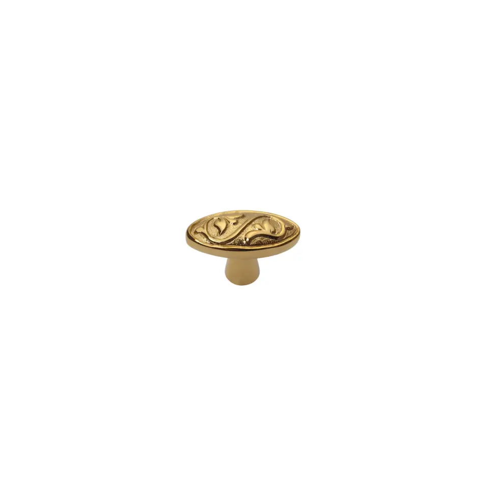 Vista D’oro Curl Desenli Düğme Kulp Altın Renk