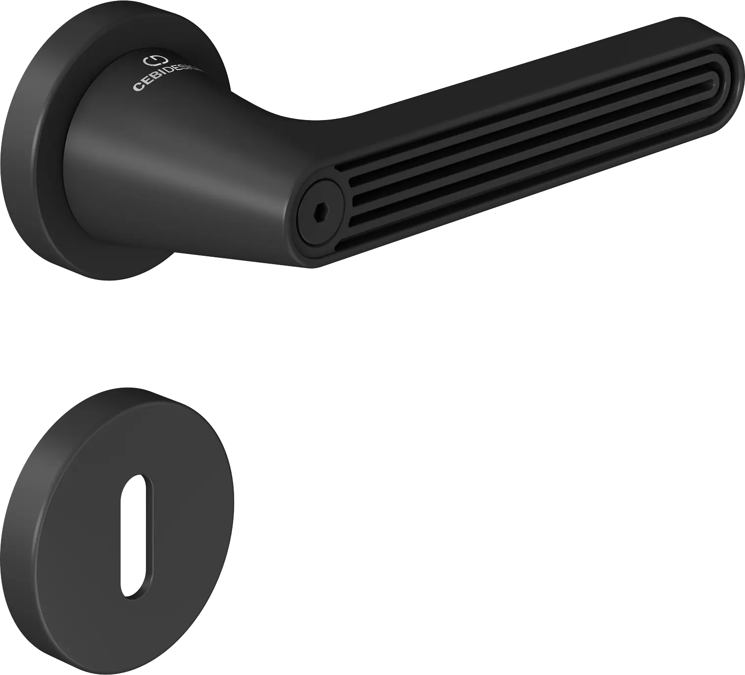 Çebi C5293 Flow Artline Kapı Kolu PC24 (Mat Siyah) - Oda