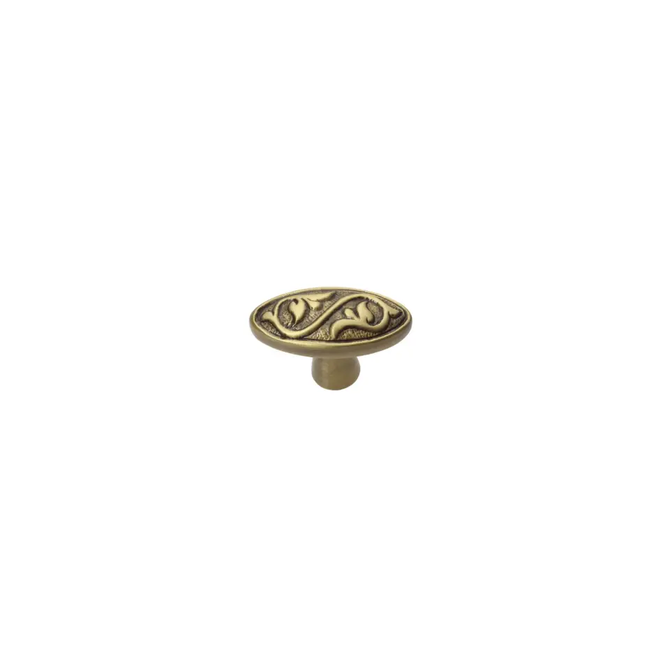 Vista D’oro Curl Desenli Düğme Kulp Sarı Oksit