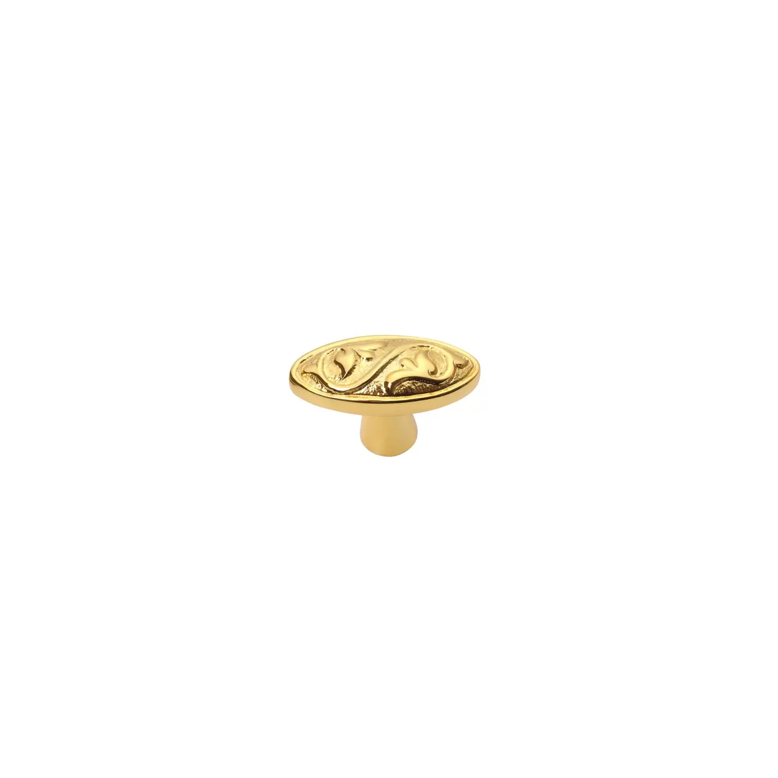 Vista D’oro Curl Desenli Düğme Kulp 24 Ayar Altın Kaplama