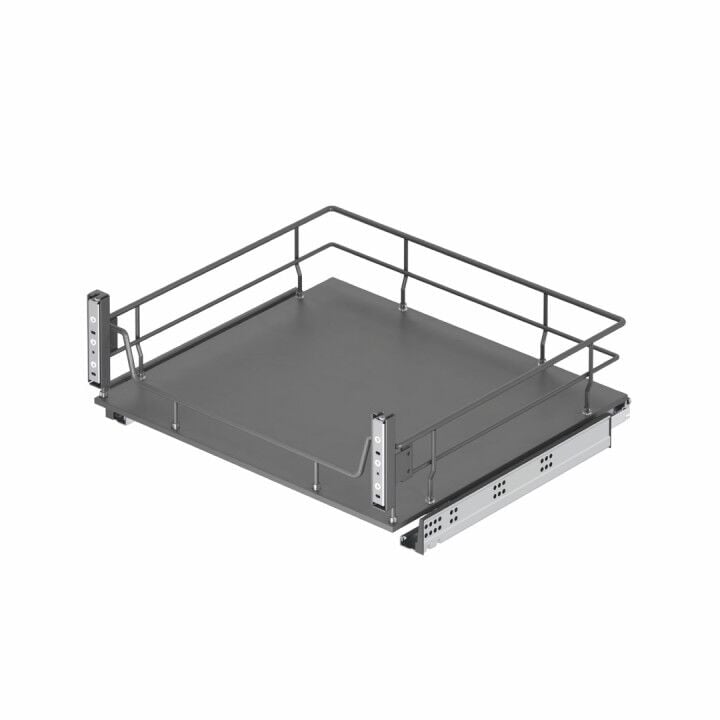 Ahşap Tablalı Kapağa Monte Çift Açılım Gizli Raylı Çekmece 350 mm