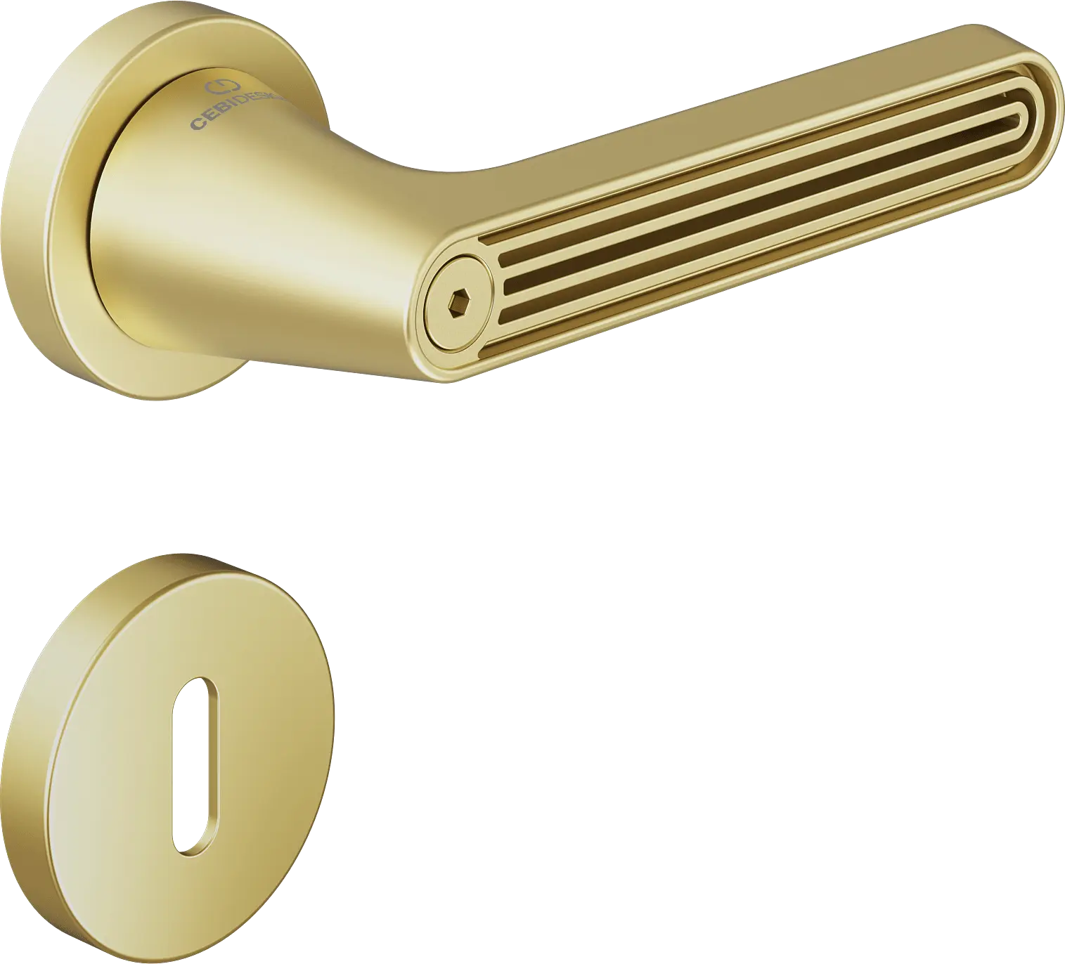 Çebi C5293 Flow Artline Kapı Kolu PC35 (Mat Pirinç) - Oda
