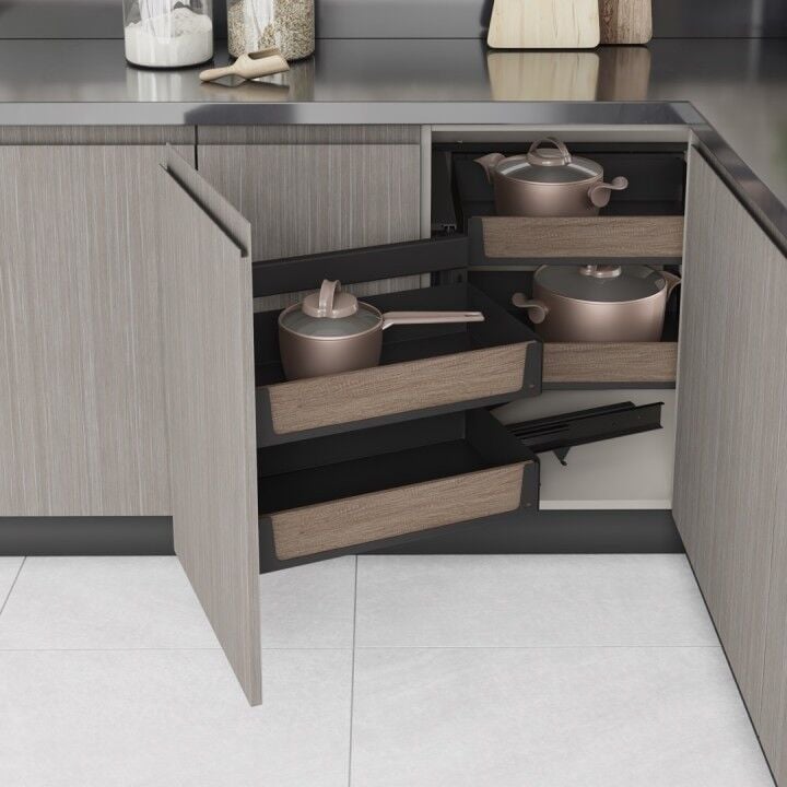 Unique Wood Kapaga Monte Kör Köşe Mekanizması Sağ - Antrasit