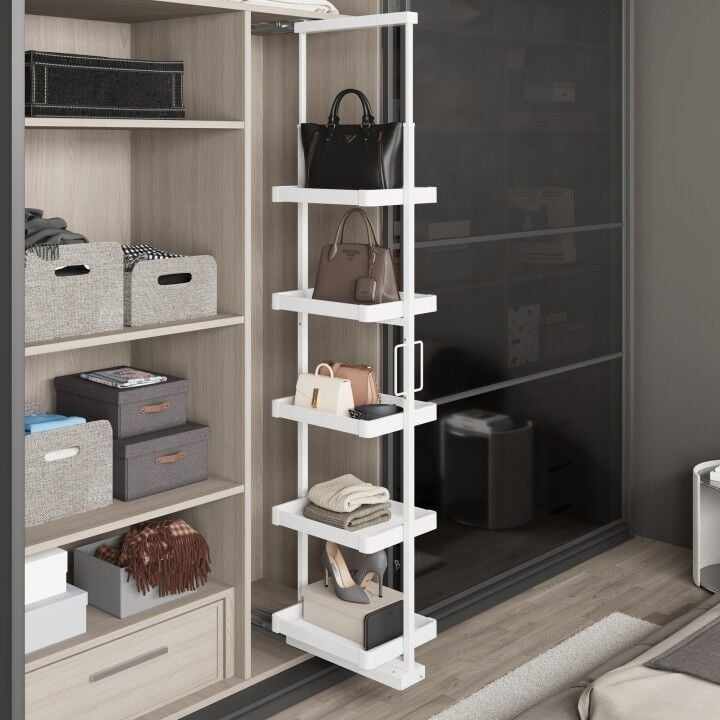 Raylı Raf Ünitesi 1400-1600 mm Beyaz - 140 - 160 cm