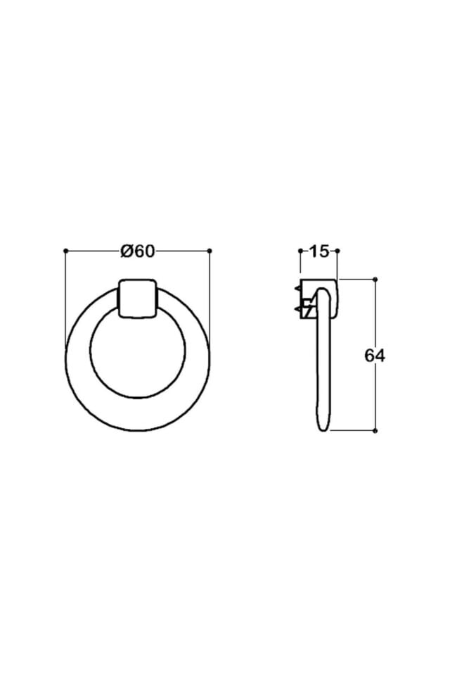System 60 mm Kahverengi Renk Sarkaç Kulp (SY4625 0060 AL13-AL13)