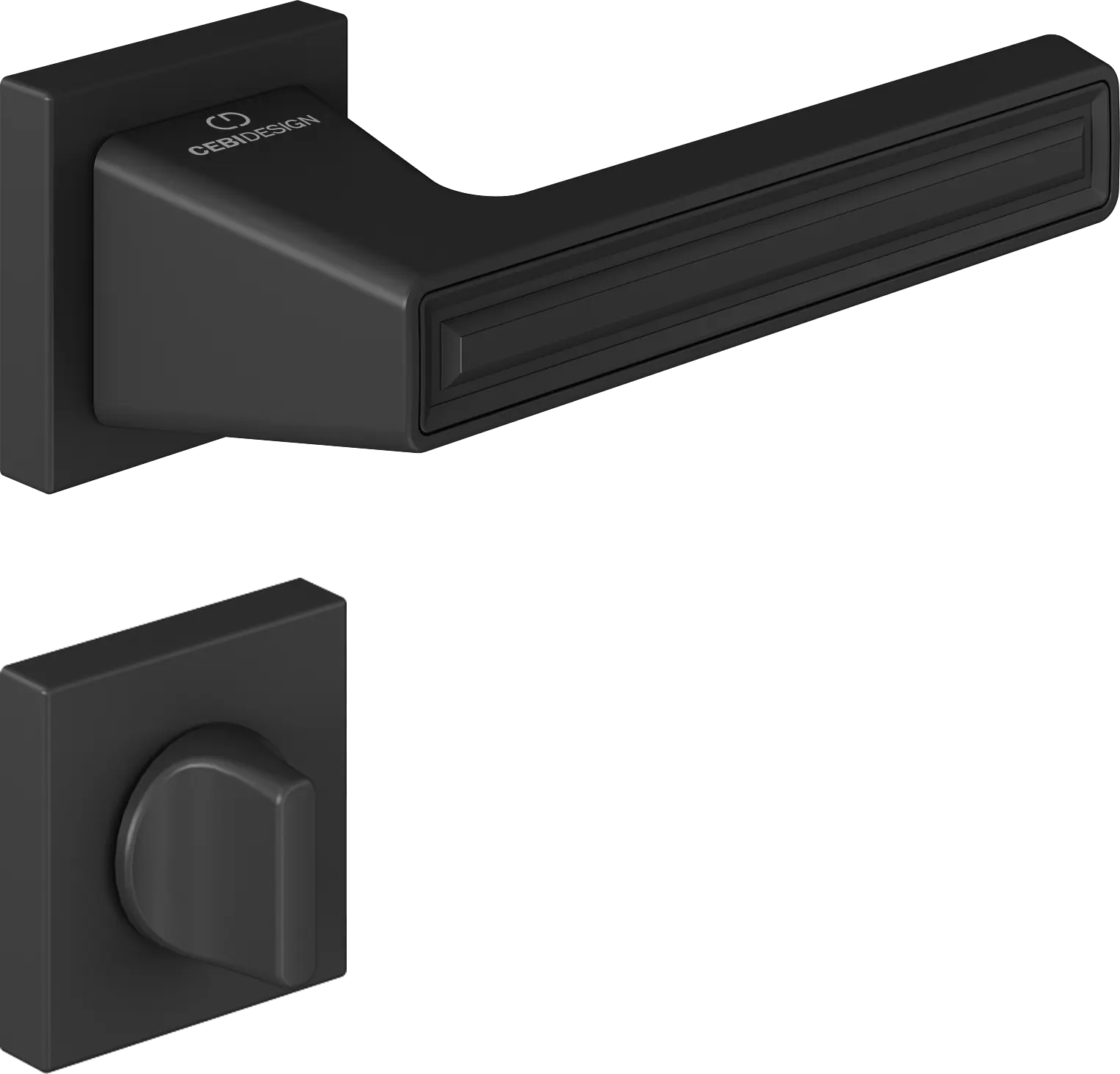 Çebi C5294 Groove Artline Kapı Kolu PC24 (Mat Siyah) - WC