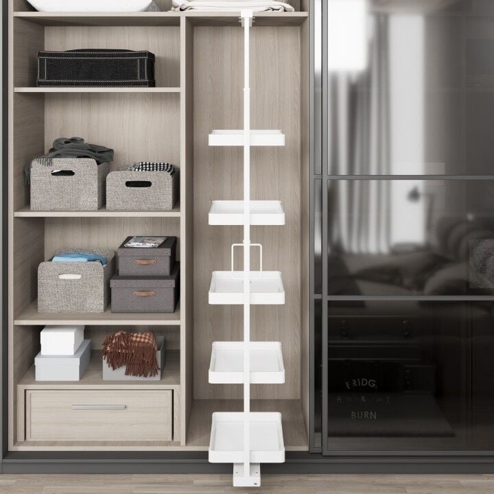 Raylı Raf Ünitesi 1400-1600 mm Beyaz - 180 - 200 cm